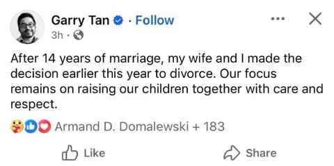 Public Divorce Announcement