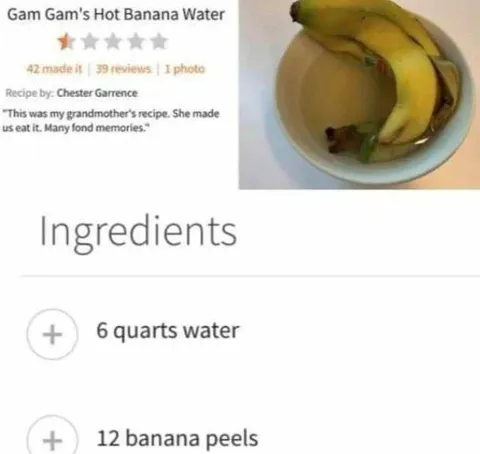 Hot Banana Water Recipe