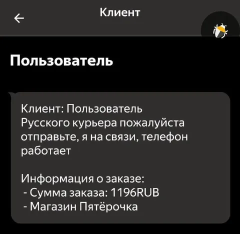 Русский курьер из Пятёрочки