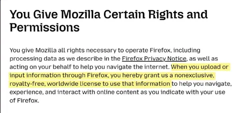 Mozilla Gets All Your Rights