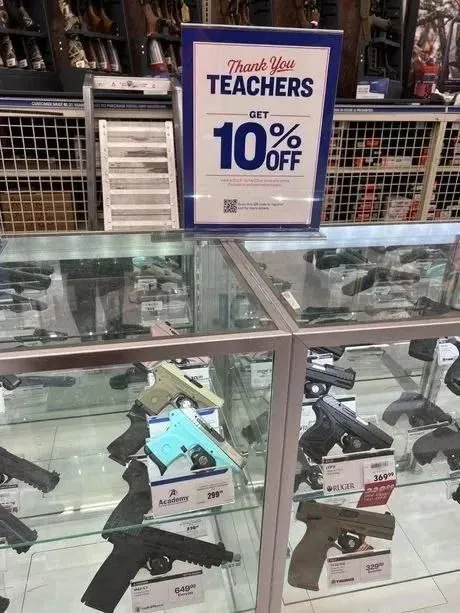 Teachers Get 10% Off Guns