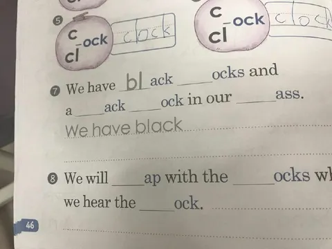 Black Cocks Worksheet