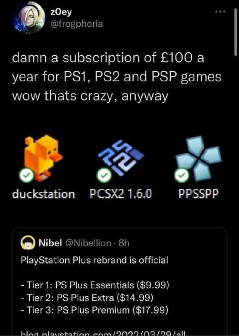 PlayStation Plus subscription reaction
