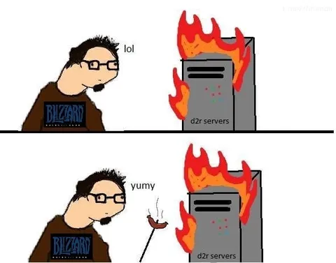 Wojak enjoys Diablo servers