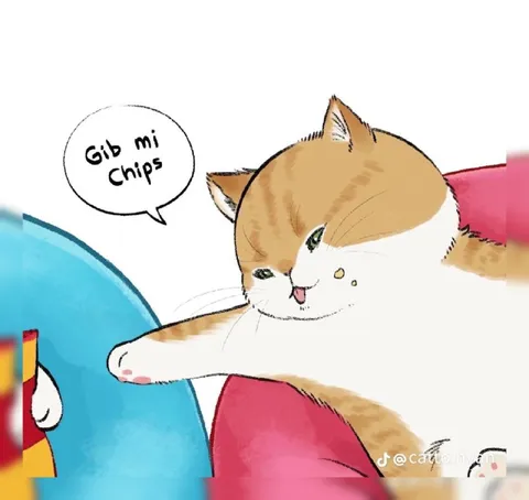Cat Asking for Chips