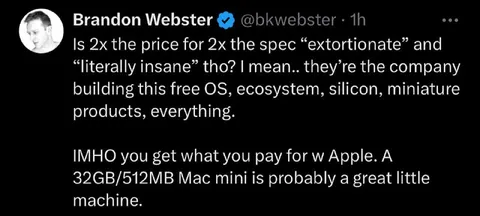 Apple Mac Mini Price Defense