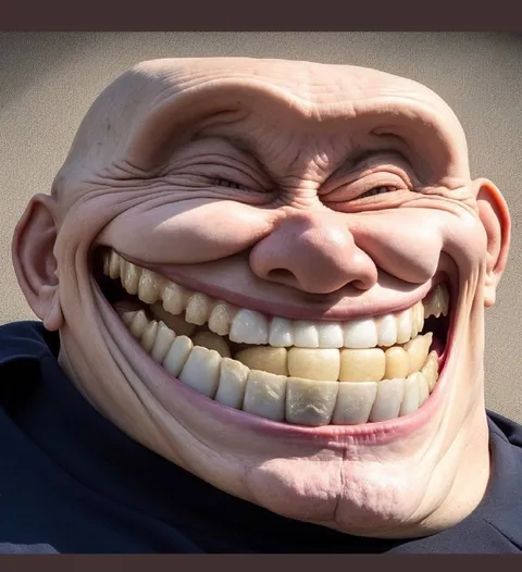 Гипертрофированная улыбка тролля
