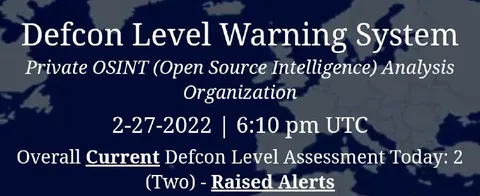 Defcon Level Warning System