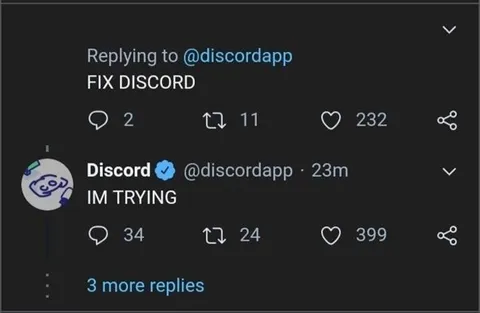Discord пытается исправиться