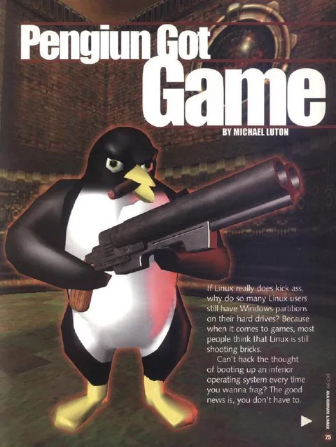 Penguin Got Game Linux Meme