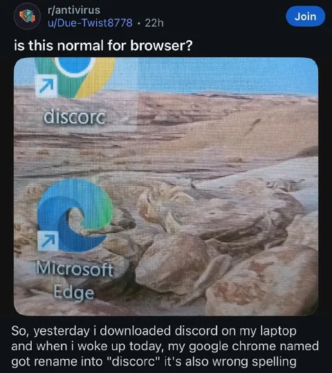 Browser Renames Discord to Discорc