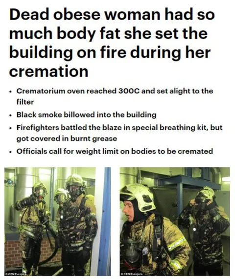 Obese Woman Cremation Fire