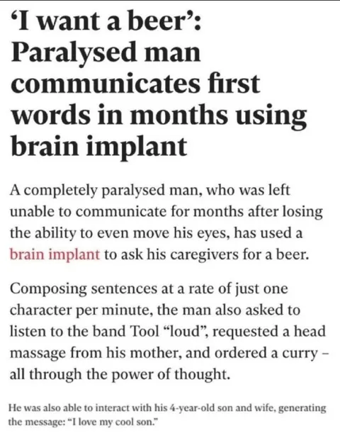 Paralysed Man Wants a Beer