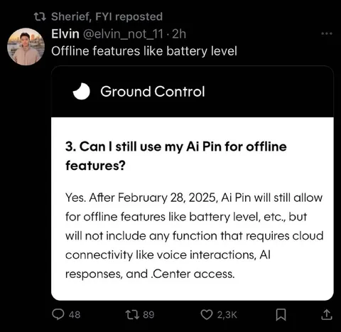 Offline Features Like Battery Level