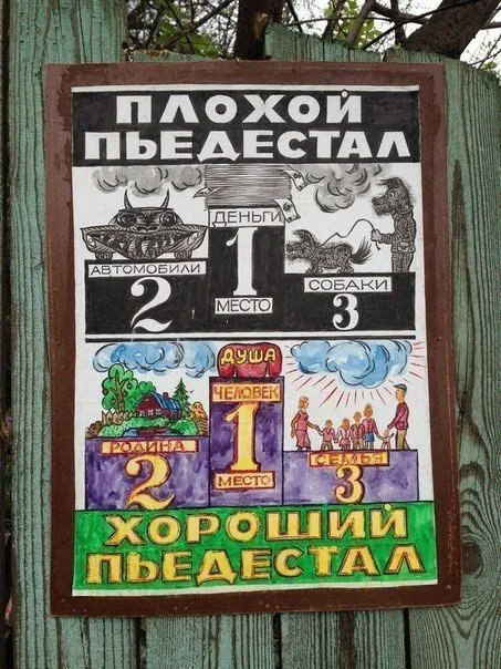 Плохой и хороший пьедестал