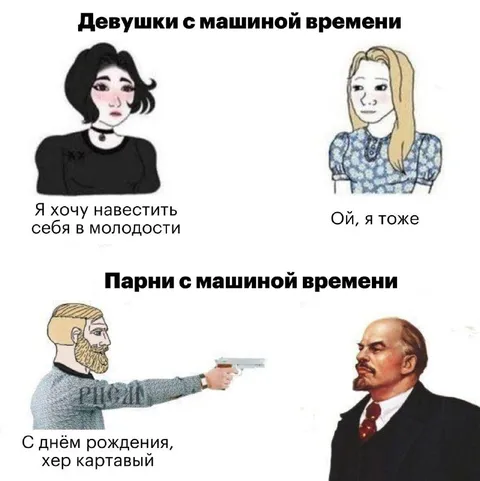 Девушки и парни с машиной времени