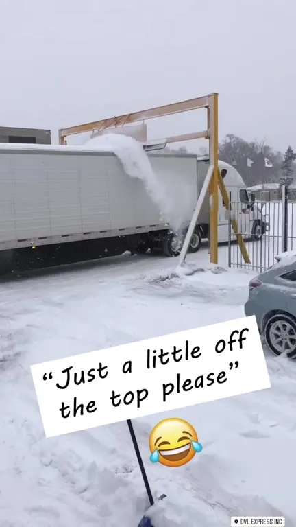 Truck Clears the Snow Bar