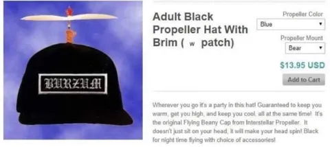 Burzum Propeller Hat Listing