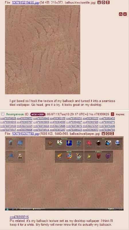 Ballsack Texture Desktop Wallpaper