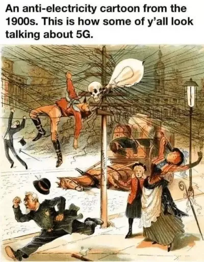 Anti-Electricity Cartoon About 5G