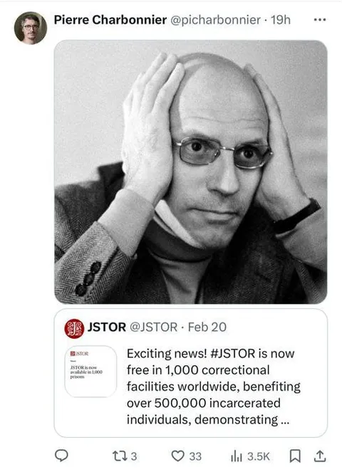 Foucault Reacts to Free JSTOR