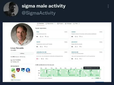 Sigma Male GitHub Activity