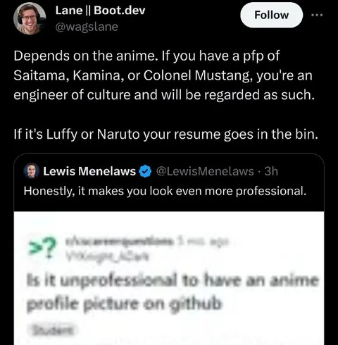 Anime Profile Picture on GitHub
