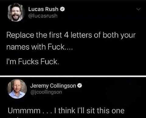 Replace Both Names with Fuck