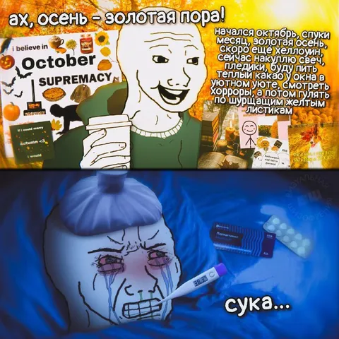 Золотая пора осени закончилась болезнью