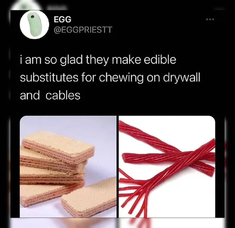 Edible drywall substitutes