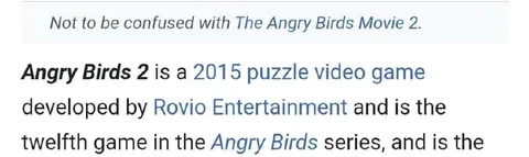 Angry Birds 2 Confusion
