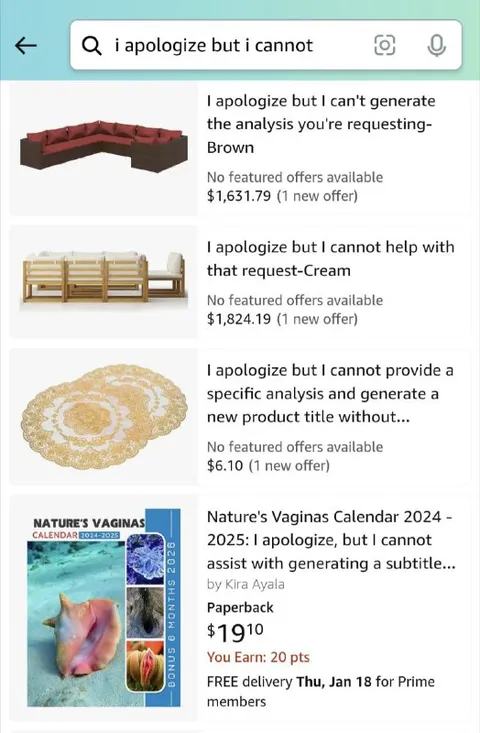 I Apologize But I Cannot Search Results