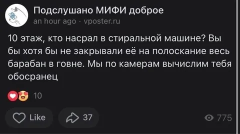 Кто насрал в стиральной машине