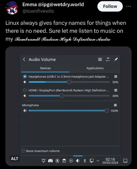 Linux Fancy Audio Names