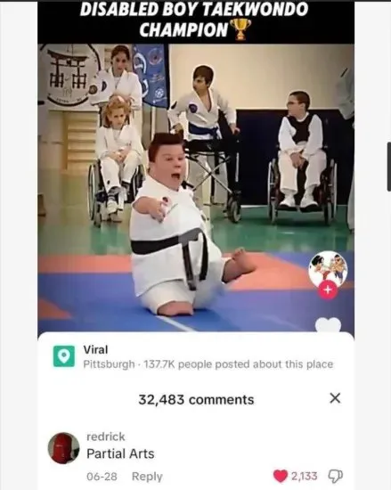 Disabled Boy Taekwondo Champion