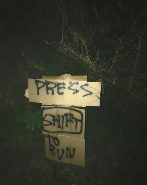 Press Shift to Run Sign