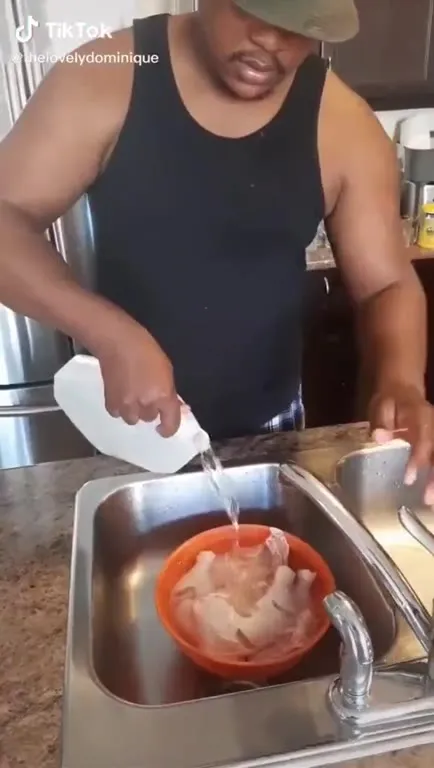 Washing Chicken With Dawn