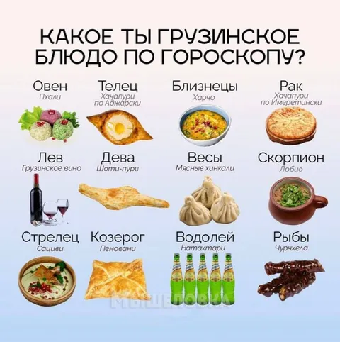 Грузинское блюдо по гороскопу