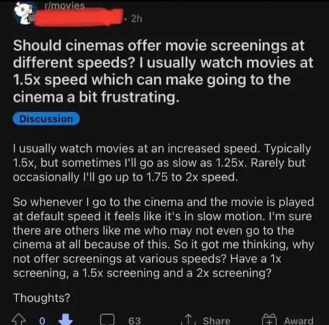 Cinema Screenings at Different Speeds