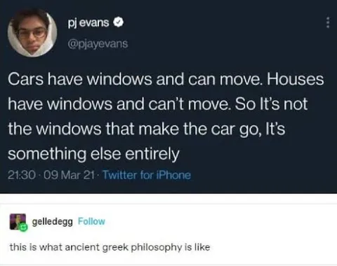 Cars Have Windows, Houses Don’t Move