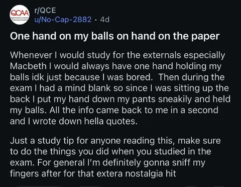 One Hand on My Balls