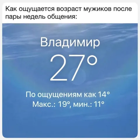 Возраст мужиков после общения
