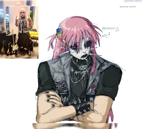Anxious Pink-Haired Goth