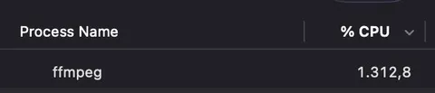 ffmpeg Using All the CPU