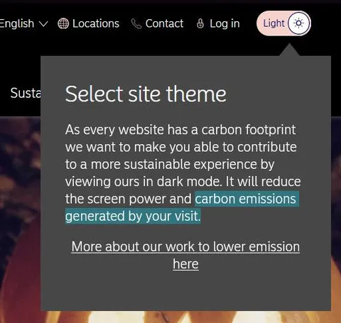 Select Site Theme Carbon Emissions