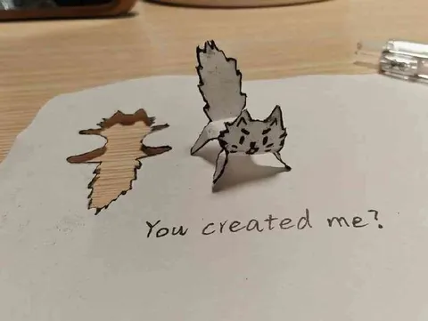 You Created Me? Paper Cat