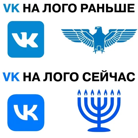 Логотип VK раньше и сейчас