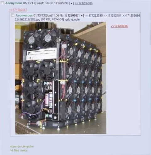 Computer Flies Away