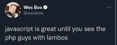 JavaScript Until PHP Guys With Lambos