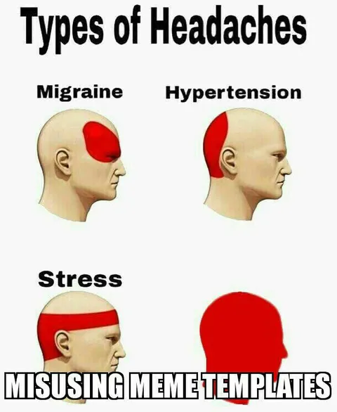 Misusing Meme Templates Headaches